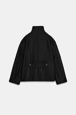 SHORT WOOL COAT WITH HIGH NECK - Zara фото 9