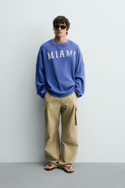 CAMISETA ESTRUCTURA WAFFLE MIAMI / Azul