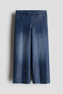 Pantalon amplio efecto denim