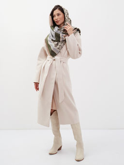 В составе шерсть и кашемир! Большой, мягкий, теплый двусторонний палантин с принтом - Tantino фото 4