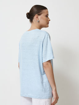 Футболка из конопли 525-5 голубая