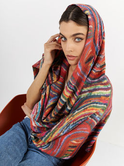 Большой, мягкий, тонкий и очень нежный двусторонний палантин с рисунком - Tantino фото 6