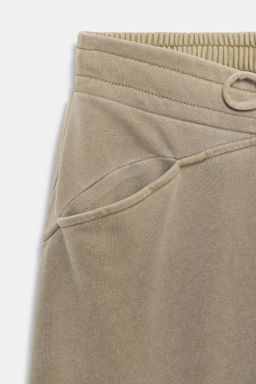 PANTAL?N FELPA EFECTO LAVADO / Beige oscuro - Zara фото 7