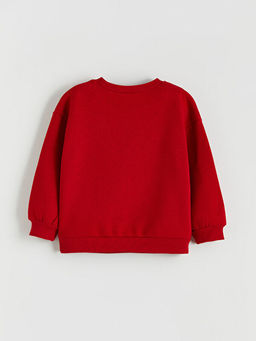 Bisiklet Yaka London Bask?l? K?z ?ocuk Sweatshirt