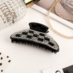 Цена за 5 шт. Краб для волос "Томирис" 8,5 см, дуга, чёрный