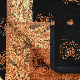 "Missoni-3027" Полотенце махровое 34х78см, плотность 375гр/м2, 100% хлопок, велюр, оранжевый, Bolangde (Китай)