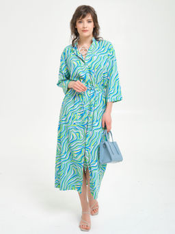 Платье из вискозы с принтом