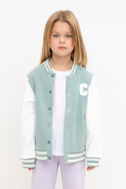 КР 302675/голубой прибой жакет (бомбер) для дев