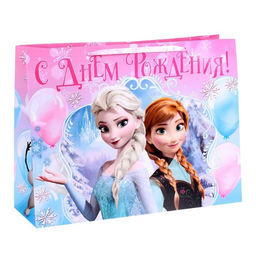 Пакет подарочный «Счастливого праздника», 61×46×20 см, упаковка, Холодное сердце