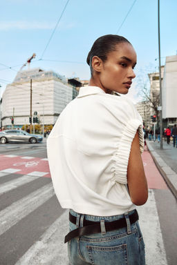 CAMISA SISA ANCHA / Crudo - Zara фото 3