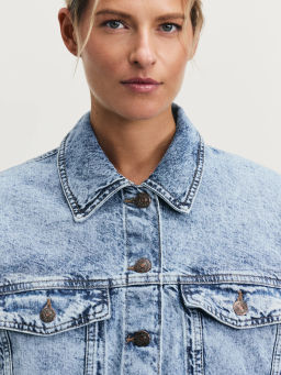 Джинсовая куртка на пуговицах / Zarina  фото 6