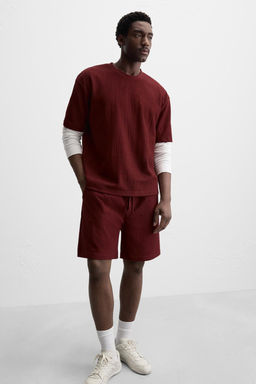 TEXTURED JOGGER BERMUDA SHORTS - Zara фото 13