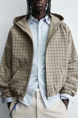 CHECK BOXY FIT JACKET - Zara фото 5