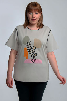 Арт. 31116 Футболка женская 50-58 (5 шт) Цвет:серый - Калинка фото 18