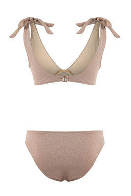 Vizon Simli Ucgen Kapl? Baglama Detayl? Yuksel Bel Regular Bikini Tak?m? TBESS26BT00033