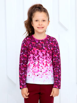 Футболка с длинным рукавом "Вега",бордовый