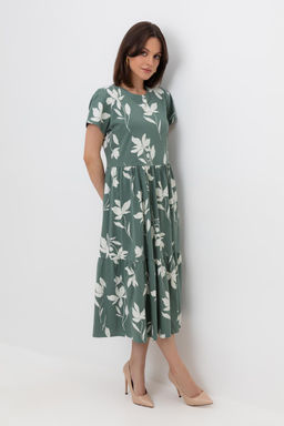 VERY NEAT _ ЕВТ 5019/зеленый мох,магнолия платье жен