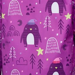 Зимний раздельный комбинезон для девочки FRANKY Сиреневый (пингвины)