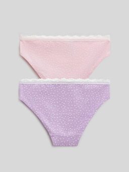 ACOOLA / Трусы детские для девочек в наборе из 2шт Rim_br цвет в ассортименте  фото 2