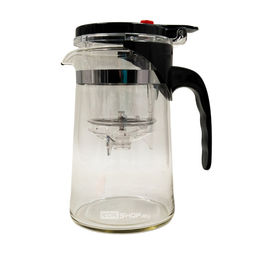 Стеклянный чайник с кнопкой Гунфу (конус), 700 мл