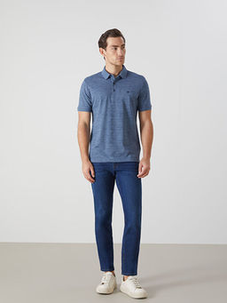 Polo Yaka K?sa Kollu Desenli Pike Erkek Ti??rt