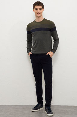 Erkek Lacivert Kanvas Pantolon