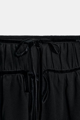 GEORGETTE MINI SKIRT WITH VELVET BOWS - Zara фото 7