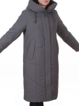 A616 GRAY Пальто зимнее женское (верблюжья шерсть, 120 гр. холлофайбер) - Фабричный китай фото 2