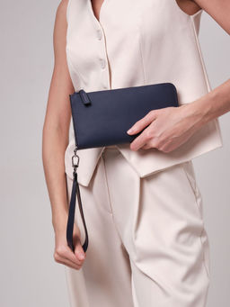 Клатч кожаный Azaro 30647 фиолетовый цветок