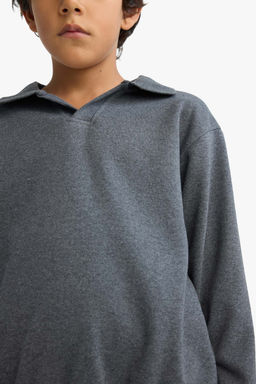 Apa_ Yaka Sweatshirt Erkek _ocuk - Defacto фото 5