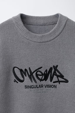 EMBROIDERED GRAFFITI KNIT JUMPER - Zara фото 10