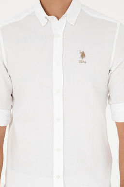 Мужская рубашка светло-хаки с длинным рукавом Неожиданная скидка в корзине - U.s. polo assn фото 6