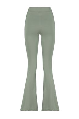 TRENDYOLMILLA Siyah Fitilli Flare/Ispanyol Paca Yuksek Bel Esnek Orme Tayt Pantolon TWOSS23PL00135  фото 8