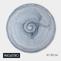 Тарелка Magistro Вирпул, d=32 см, стекло, голубая