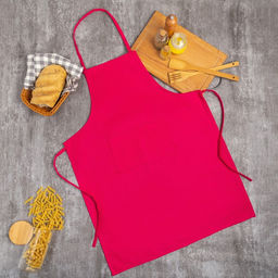 Фартук Доляна Классика, цв.розовый, 80*60 см, 100% п/э