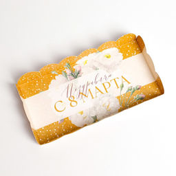 Цена за 5 шт. Коробка для печенья, кондитерская упаковка с пластиковой крышкой, «8 марта», 10.5×21×3 см