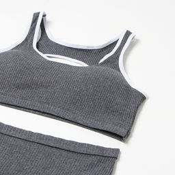 Комплект нижнего белья женский (топ, трусы) Collorista, тёмно-серый, размер 44-46