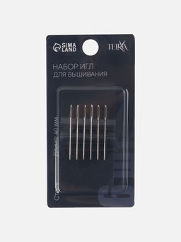 Цена за 3 шт. Иглы для вышивания TEIRA, d=0.95, 4 см, набор 6 шт.