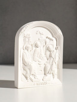 Икона Святая троица, с подвесом, 12?9?2 см, гипс