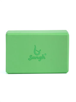 Блок для йоги 23×15×7.5 см, вес 120 г, зеленый