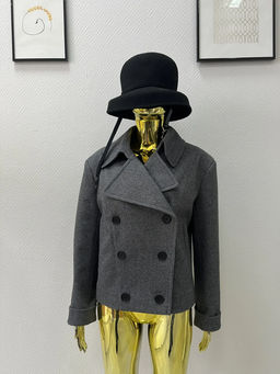 Полупальто женское демисезонное 27999 (серый точка)