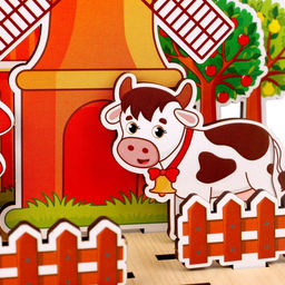 Настольная игра «Панорама. Ферма», 32 детали