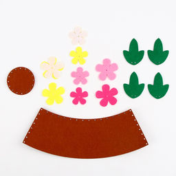 Набор для творчества. Букет из фетра в горшочке «Яркие цветочки»