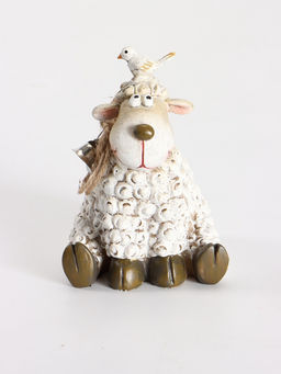 Фигурка «Бараш с птичкой на голове», 9×7.5×9 см