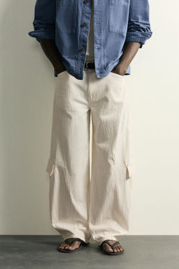 JEANS CARGO BALLOON FIT / blanco - Zara фото 2