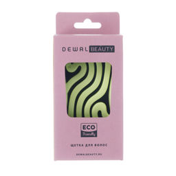 Щетка серия " Wave", продувная, с нейлоновым штифтом, форма волна DEWAL BEAUTY DBEG4-light green