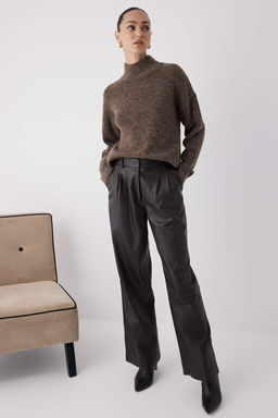 Wardrobe Essentials Vizon Alpaka Yun Kar?s?ml? Premium Iplik Genis Kal?p Triko Kazak |TWOAW26KZ00079