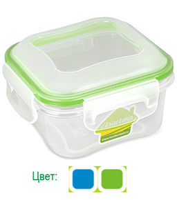 Цена за 2 шт. Контейнер герметичный "Спессо" 0,45л квадратный С228-01-КОЛ