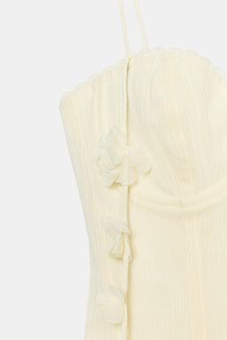 TOP CORSETERO FLORES / Amarillo claro - Zara фото 7