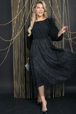 Платье Звездный город (черное) П11727 - Lt collection фото 6